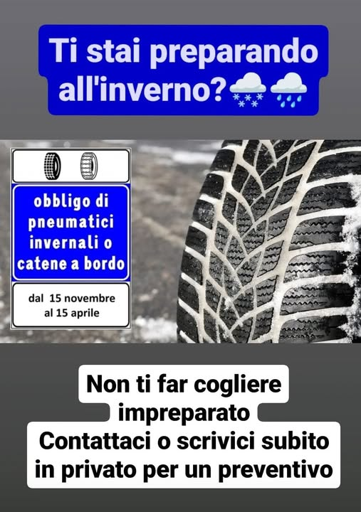 Cambio gomme stagionale - obbligo pneumatici invernali